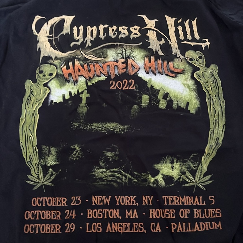Black Cypress Hill 2022 tour Haunted Hill Sweatshirt - Picture 4 of 5
